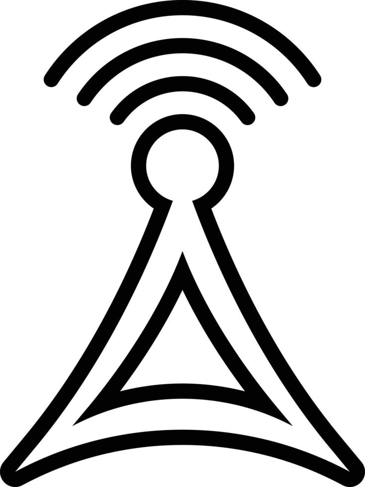 Line icon for wireless vector