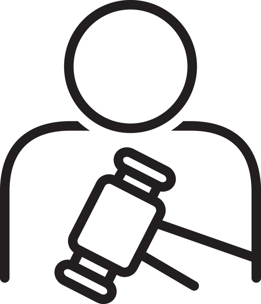 Line icon for obeys vector