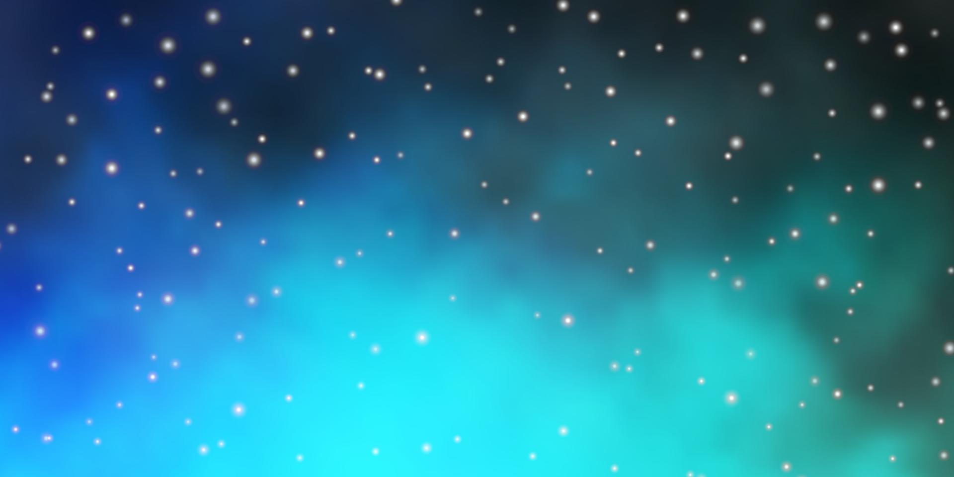 Light Blue, Green vector pattern with abstract stars.