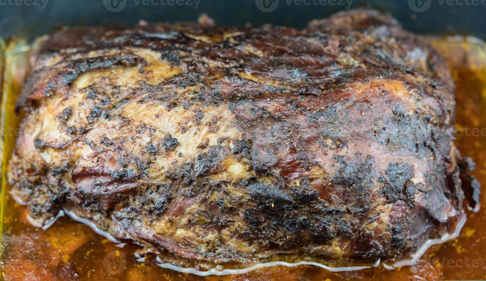 Barbecued pork shoulder photo