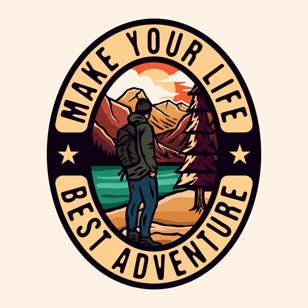 Adventure Camping Badge vector