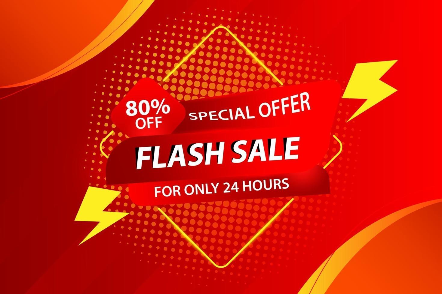 Flash Sale Banner Sale Template vector