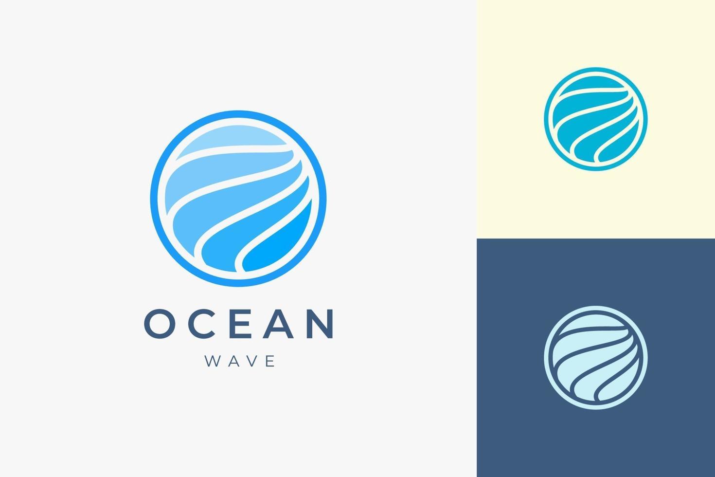 Plantilla de logotipo de piscina o agua en forma abstracta vector