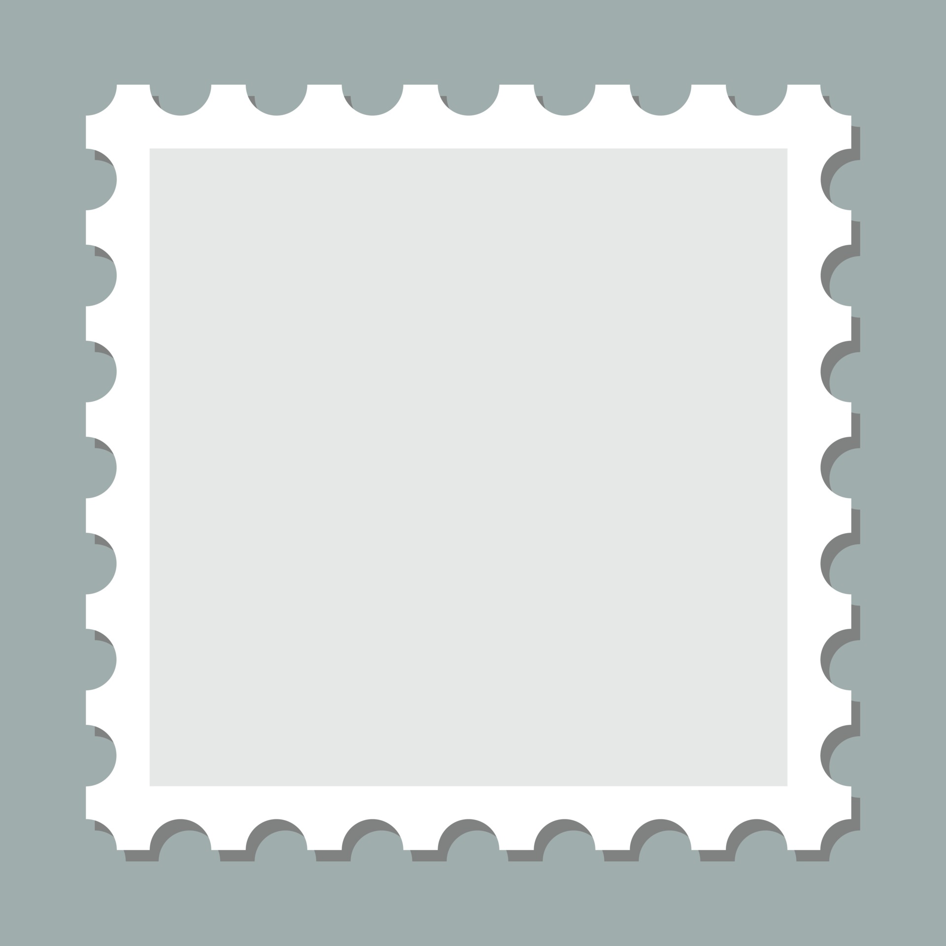 Postcard empty stamp frame vector. Square border postage mark frame.  3284210 Vector Art at Vecteezy