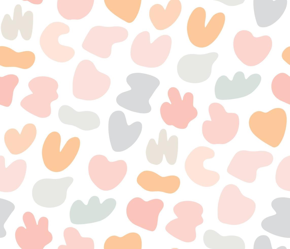 Cute gentle childish seamless pattern with colorful pastel spot stains vector