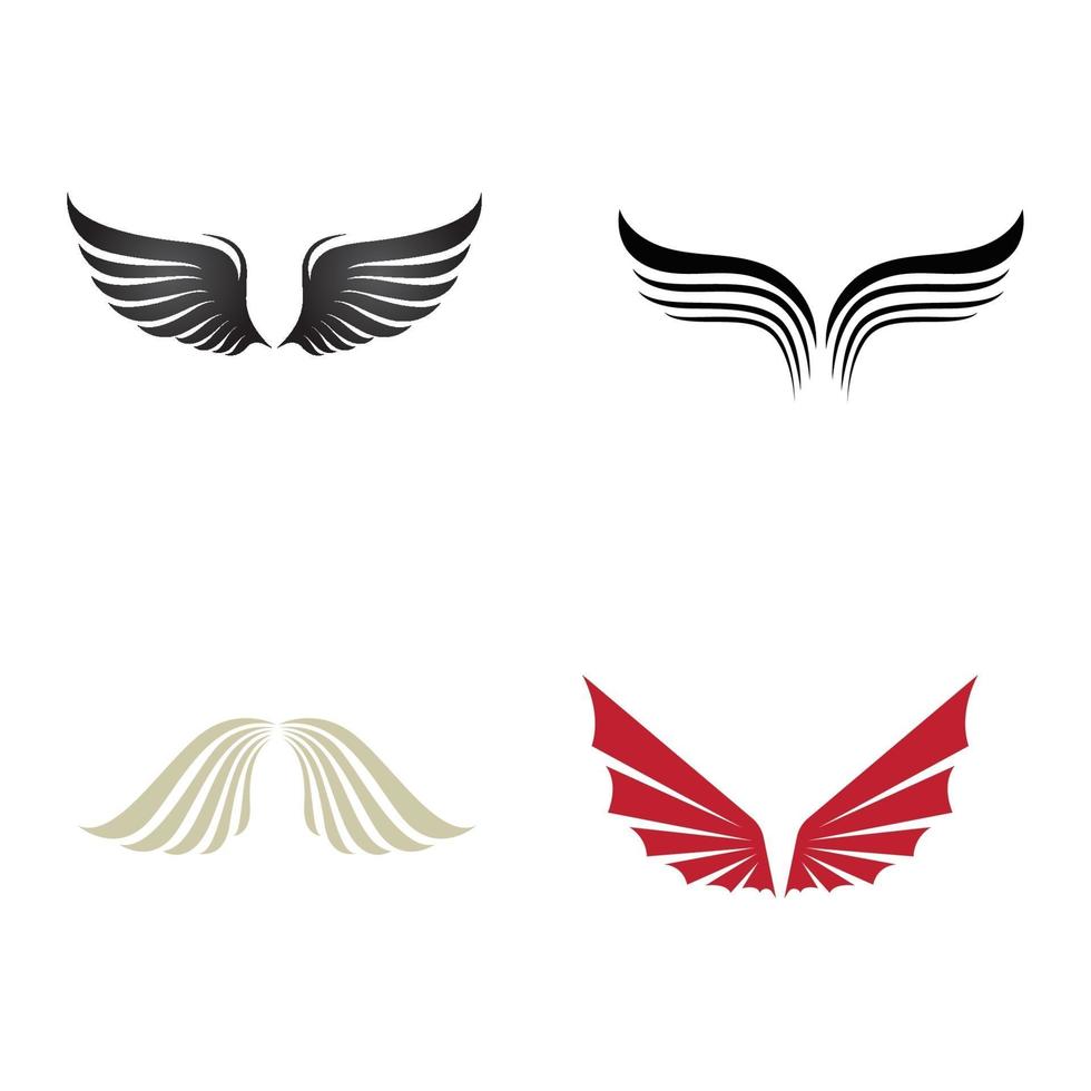 icono de vector de plantilla de logotipo de ala