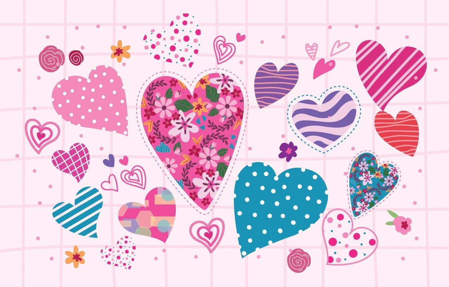 Cute Heart Element vector