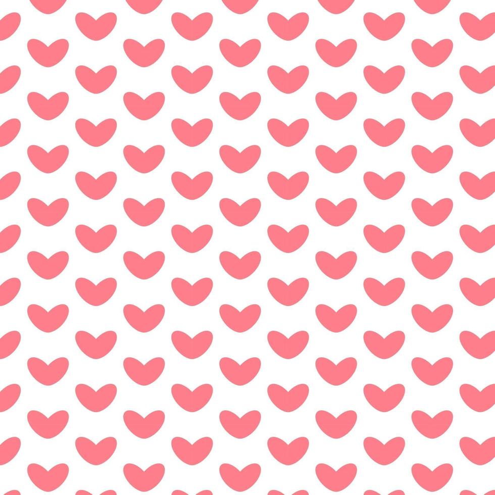 Red hearts seamless pattern vector