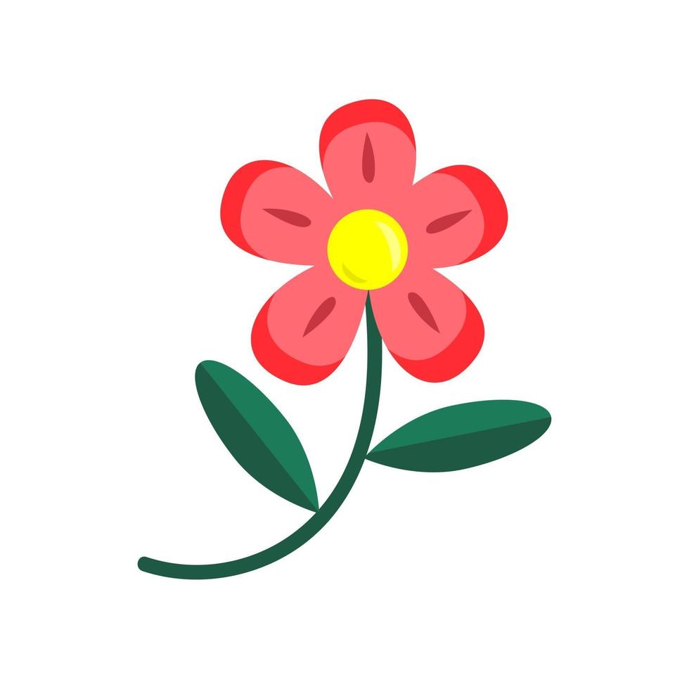 icono de flor de dibujos animados vector