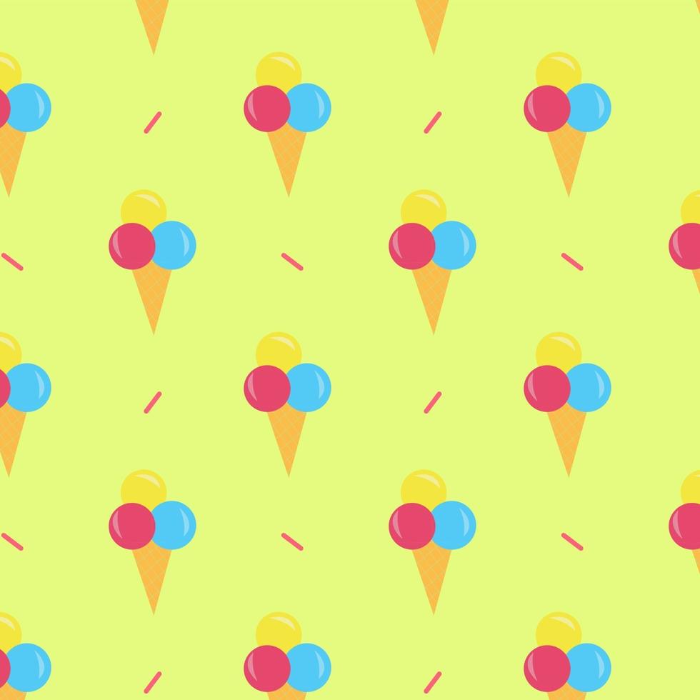 Seamless pattern with ice cream vector
