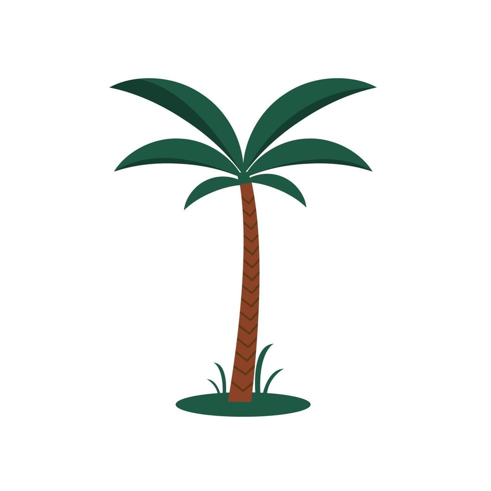 Palm tree icon isolated on white background. Vector illustration.