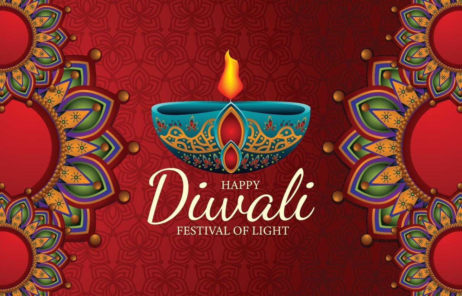 concepto de fondo feliz diwali vector