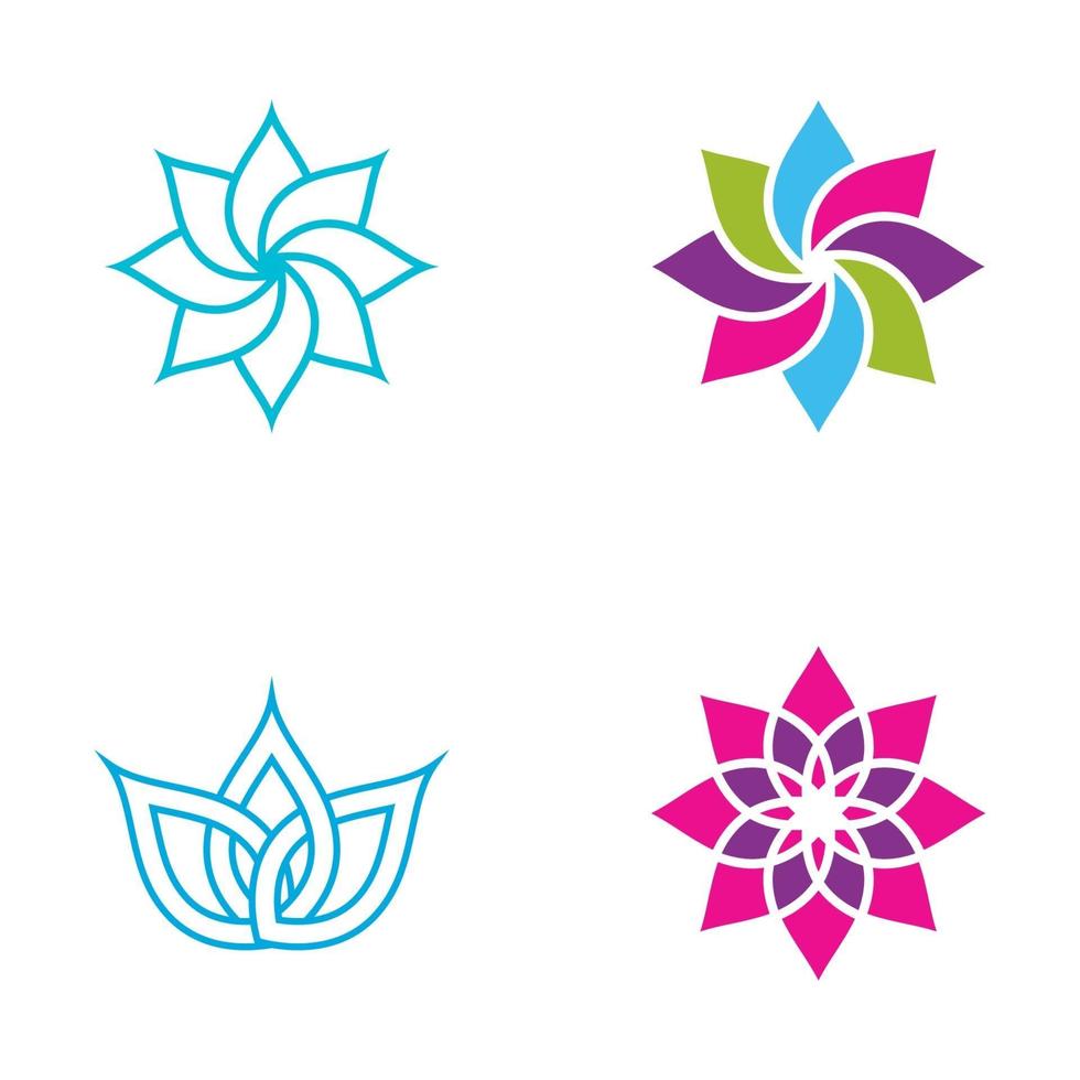 Beauty flower vector icon