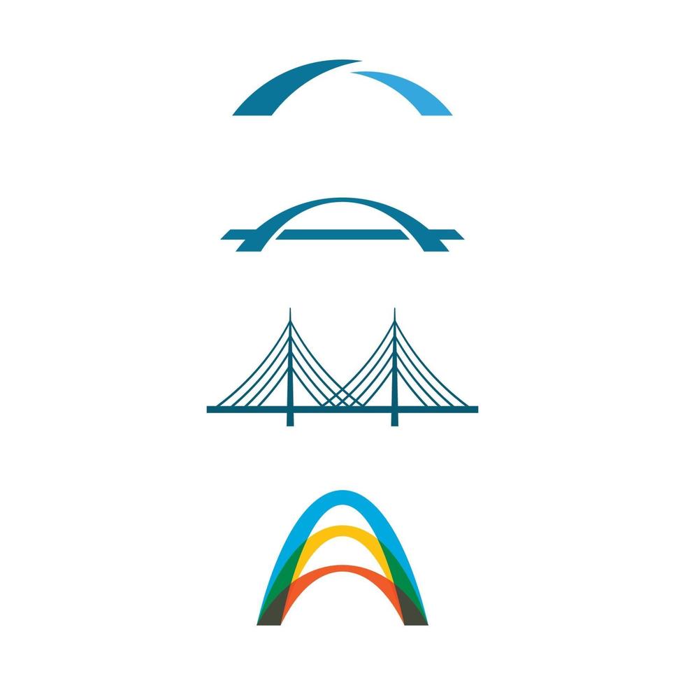 icono de vector de plantilla de logotipo de puente