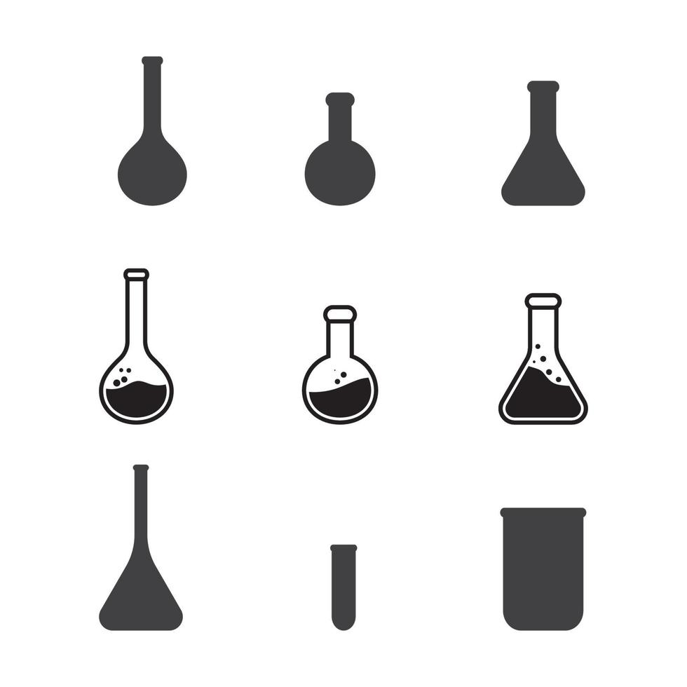 plantilla de icono de laboratorio médico de salud vector