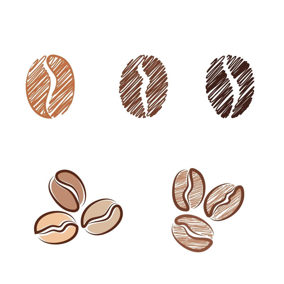 vector de icono de grano de café