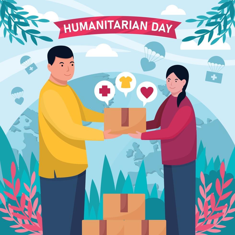 World Humanitarian Day Activities vector