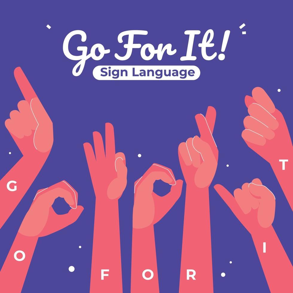 Hand Sign Language vector