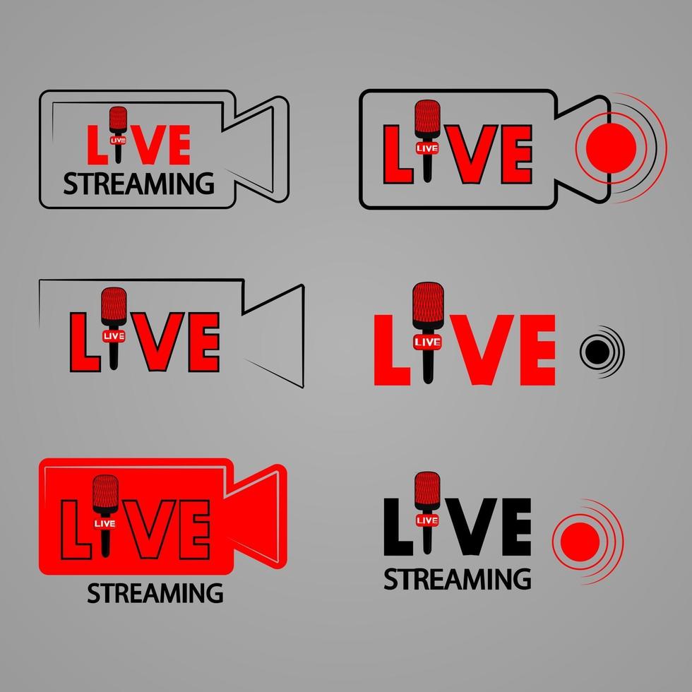 Live streaming video camera vector