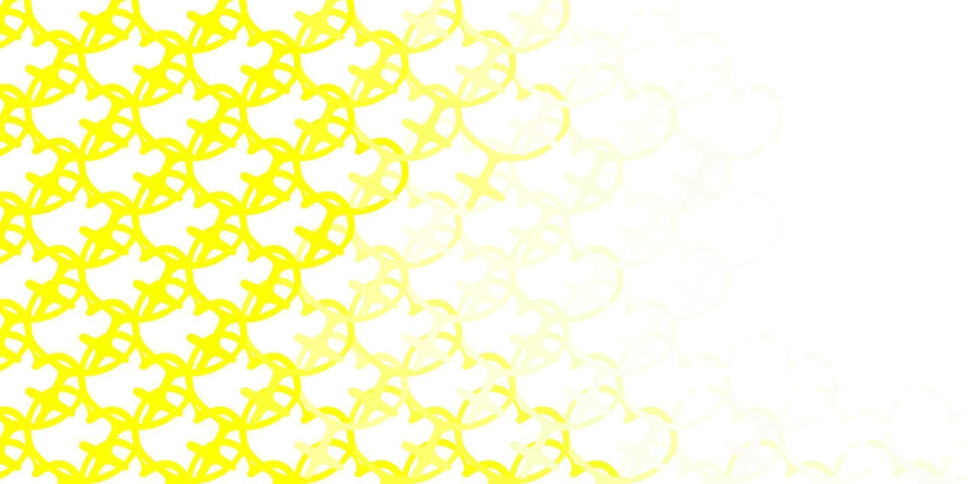 Light Yellow vector background with woman symbols.