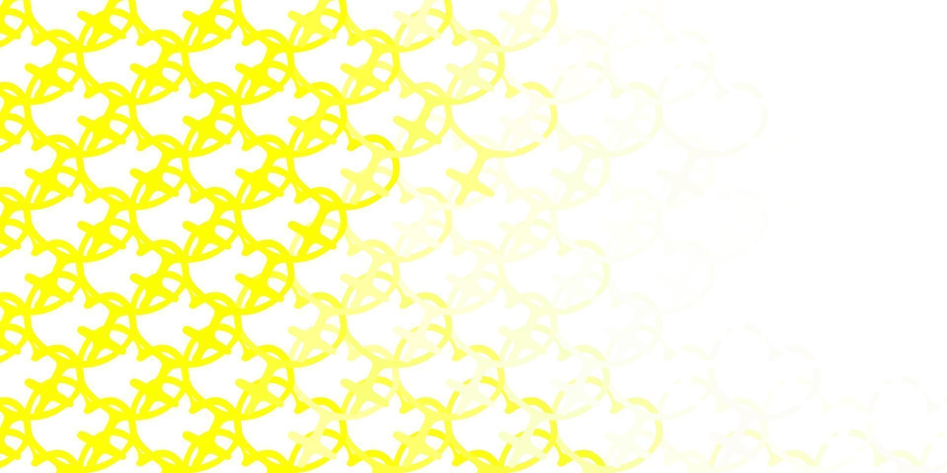 Light Yellow vector background with woman symbols.