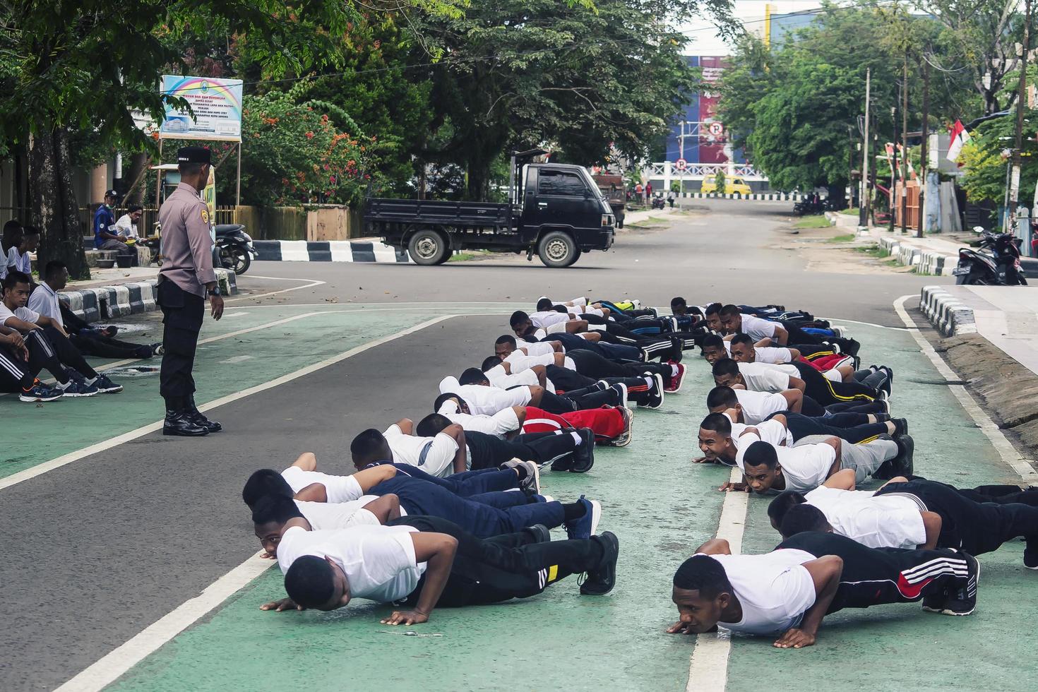 Sorong, West Papua, Indonesia 2021- Indonesian Police non-commissioned candidates photo