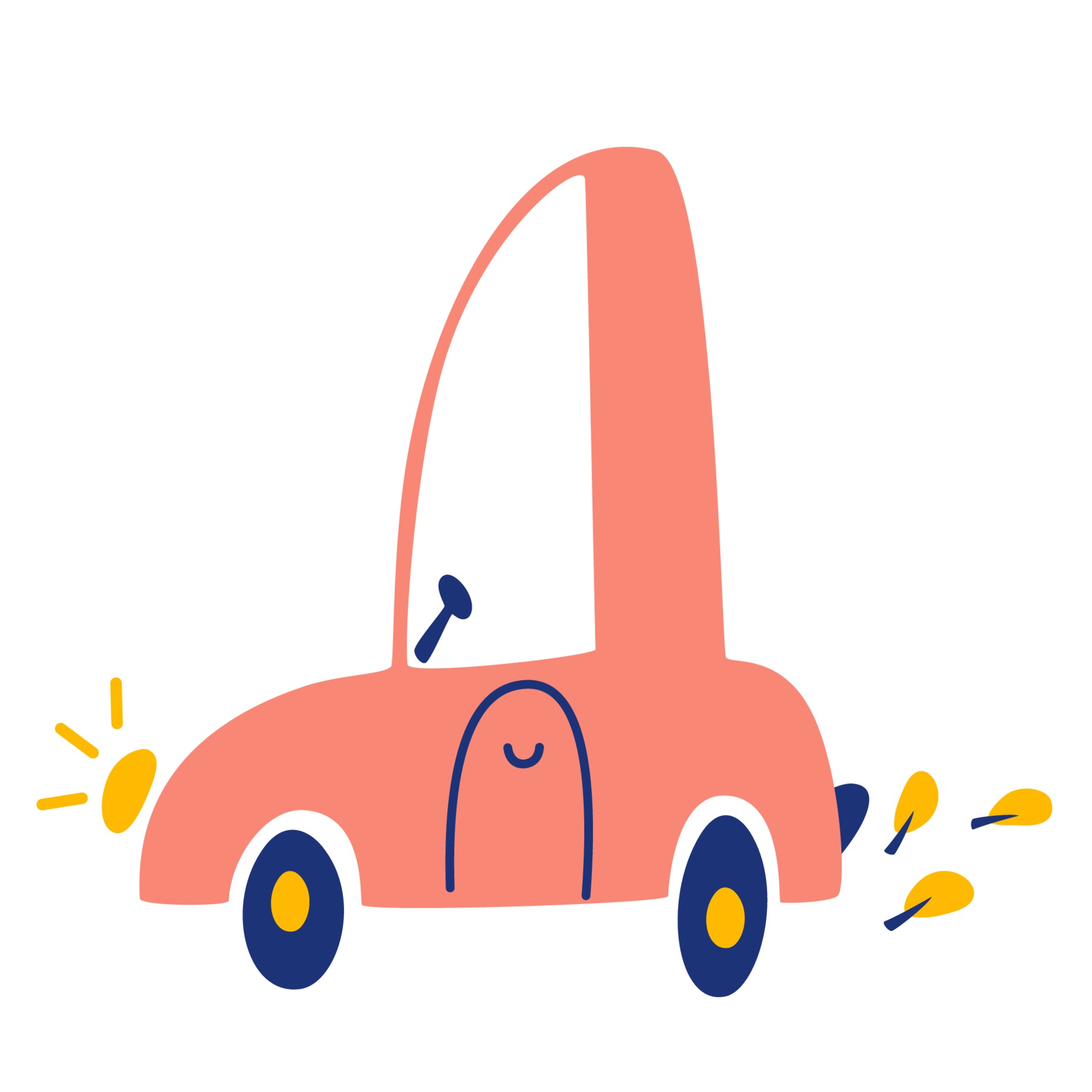 Cartoon car. Hand draw cute pink passenger car. 3285971 Vector Art at  Vecteezy