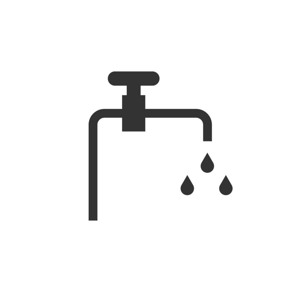icono de vector aislado de suministro de agua