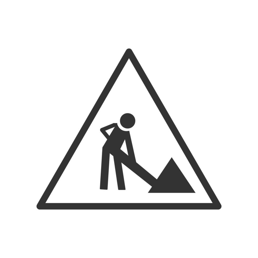 danger, excavation, alarm isolated vector icon