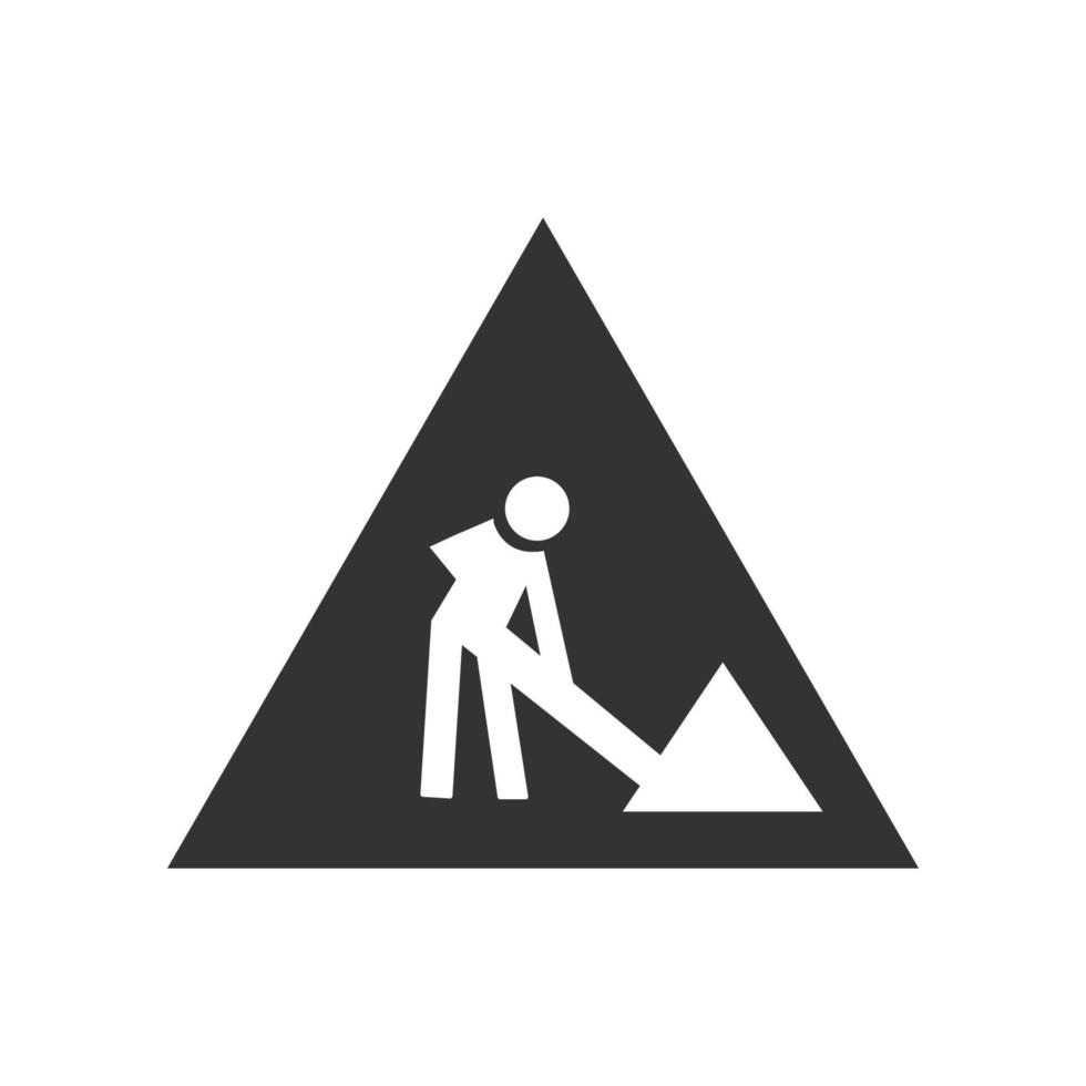 danger, excavation, alarm isolated vector icon