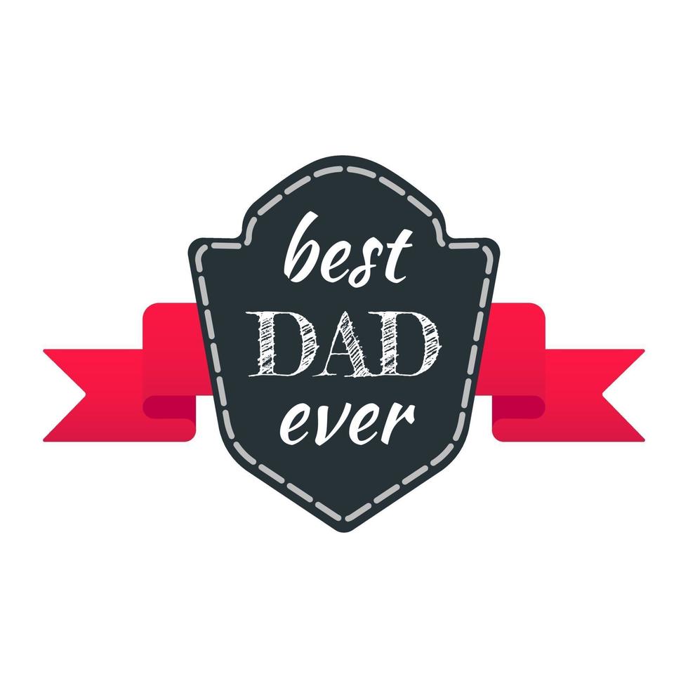 Ribbon award with text best dad ever vector