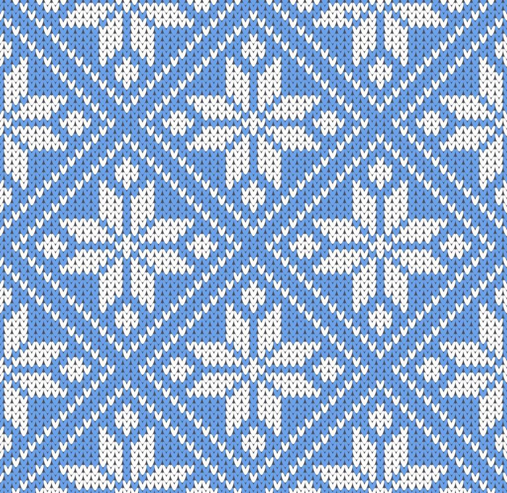 Knitted color squares seamless pattern vector illustration