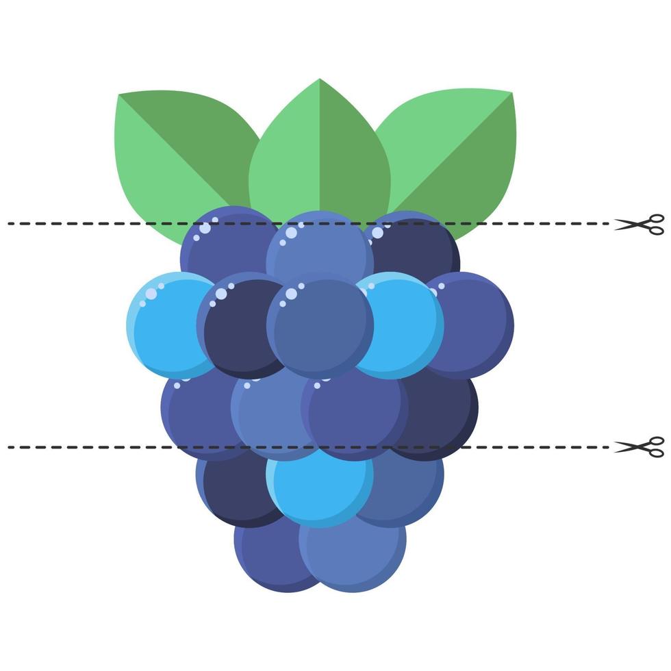 Corta la imagen en pedazos. Doblar en el orden correcto. Mora vector