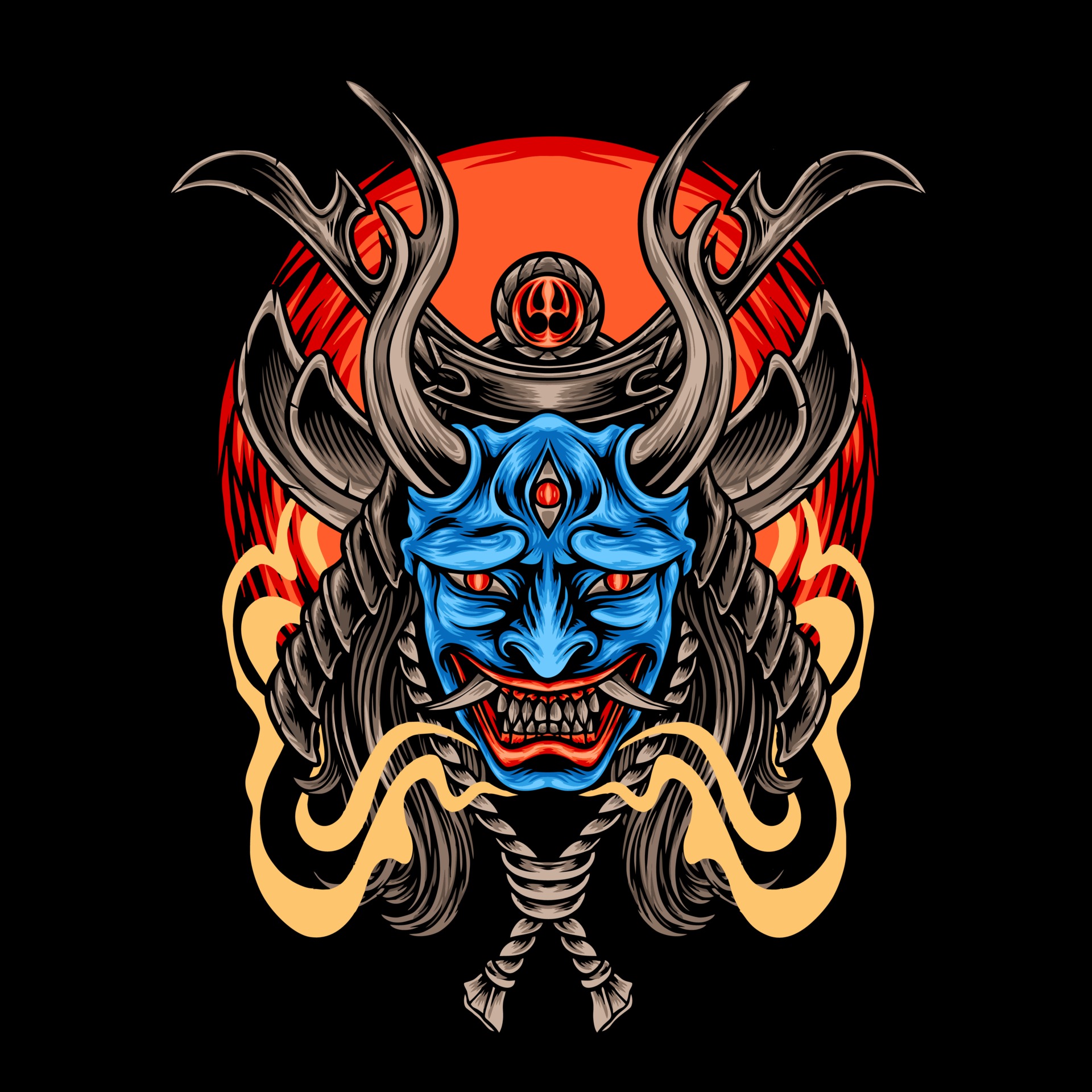 The Devil Samurai Japan 3286667 Vector Art at Vecteezy