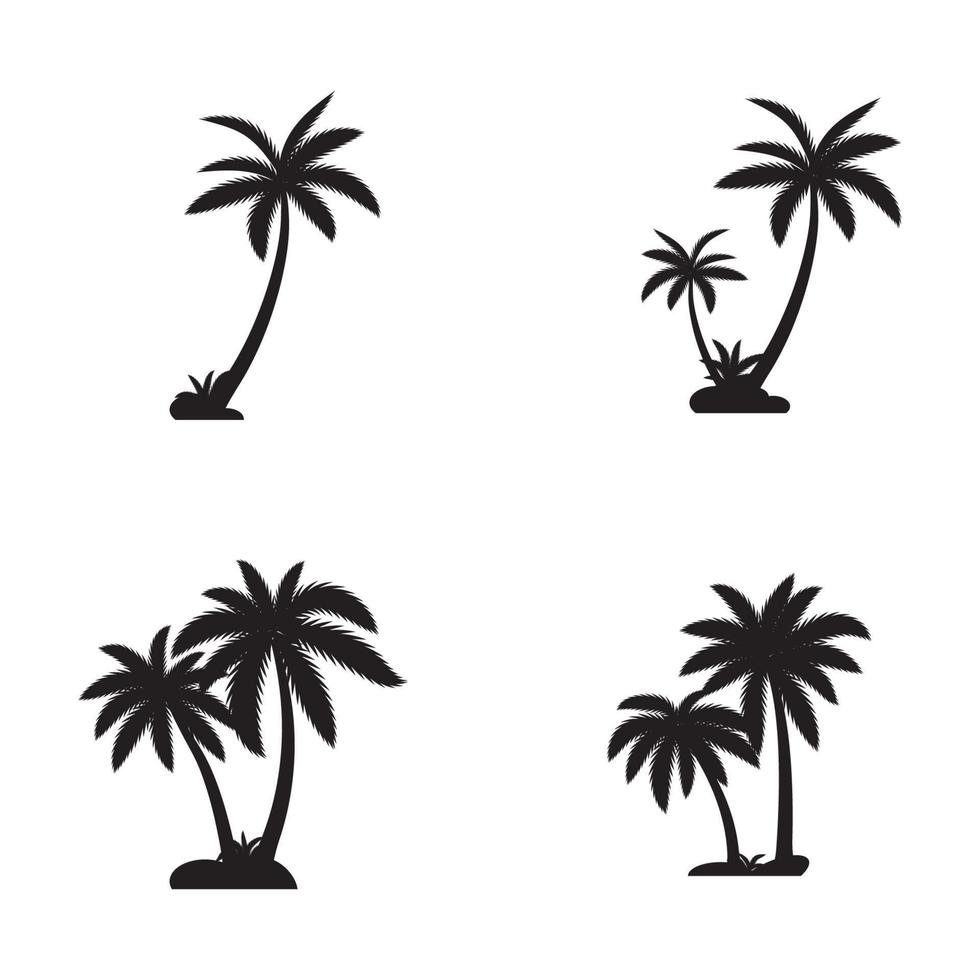 Palm tree summer logo template vector