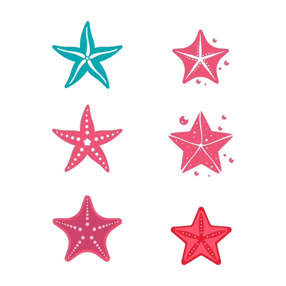 Sea Star fish icon Template vector