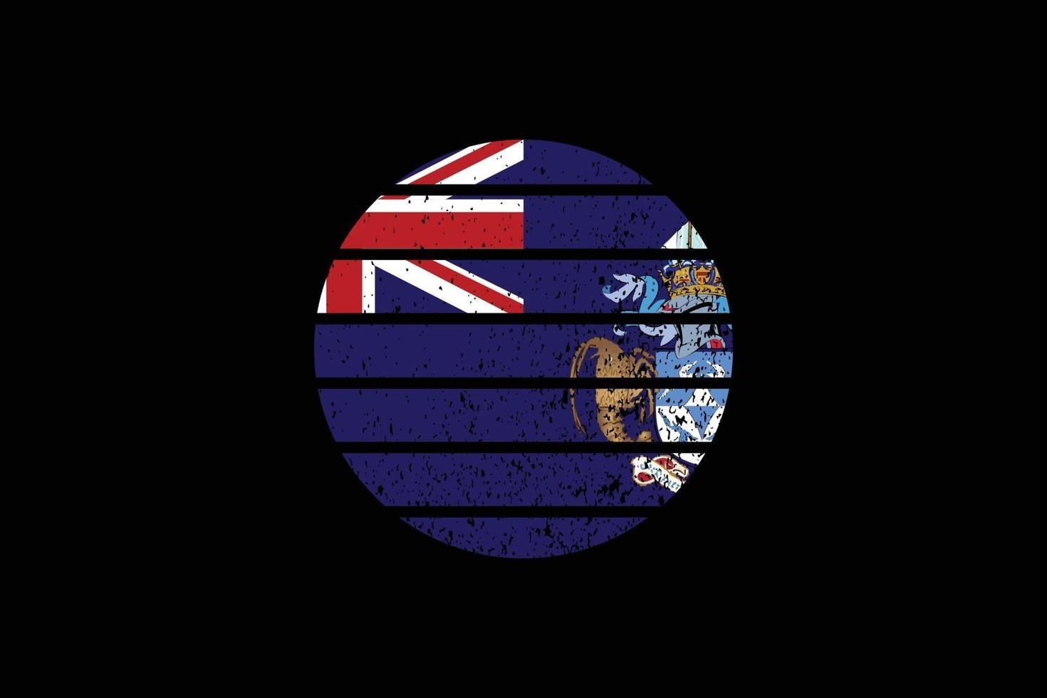 bandera de estilo grunge del tristan da cunha. ilustración vectorial. vector