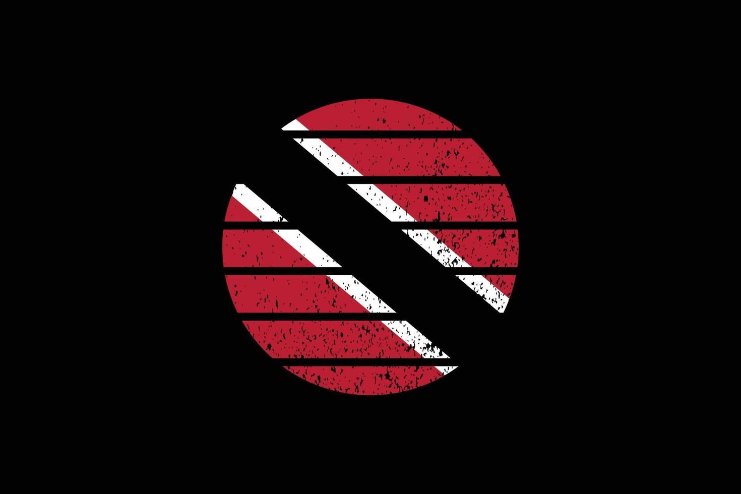Grunge Style Flag of the Trinidad and Tobago. Vector illustration.