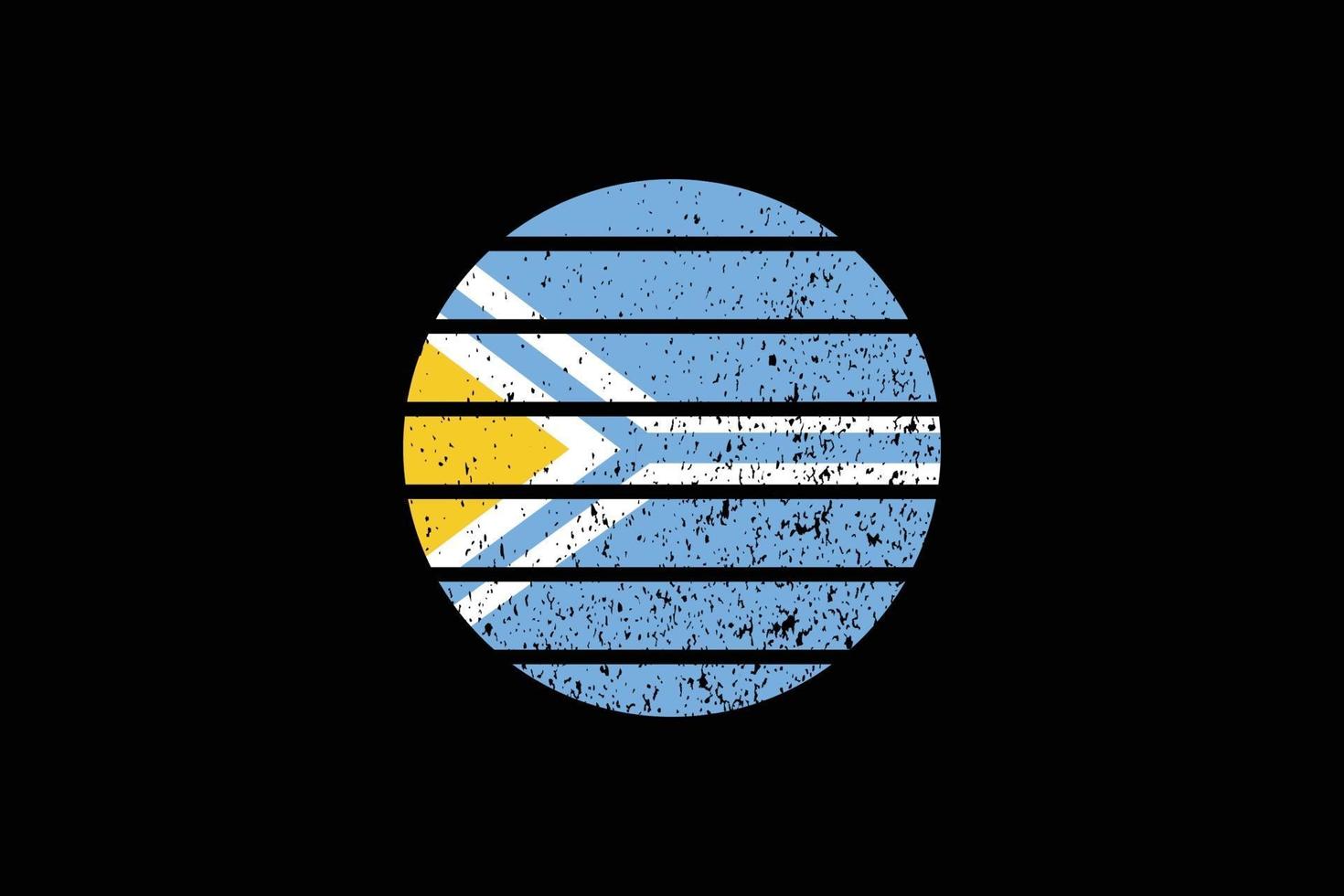 Grunge Style Flag of the Tuva. Vector illustration.