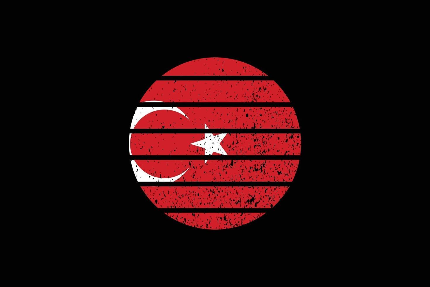 Bandera de estilo grunge de Turquía. ilustración vectorial. vector