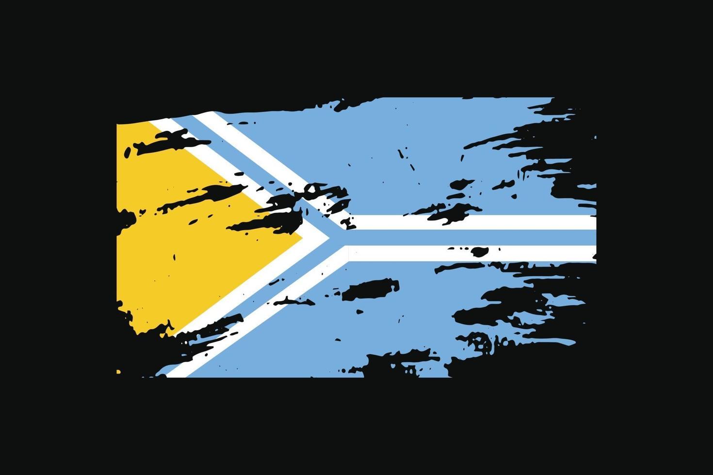 Grunge Style Flag of the Tuva. Vector illustration.