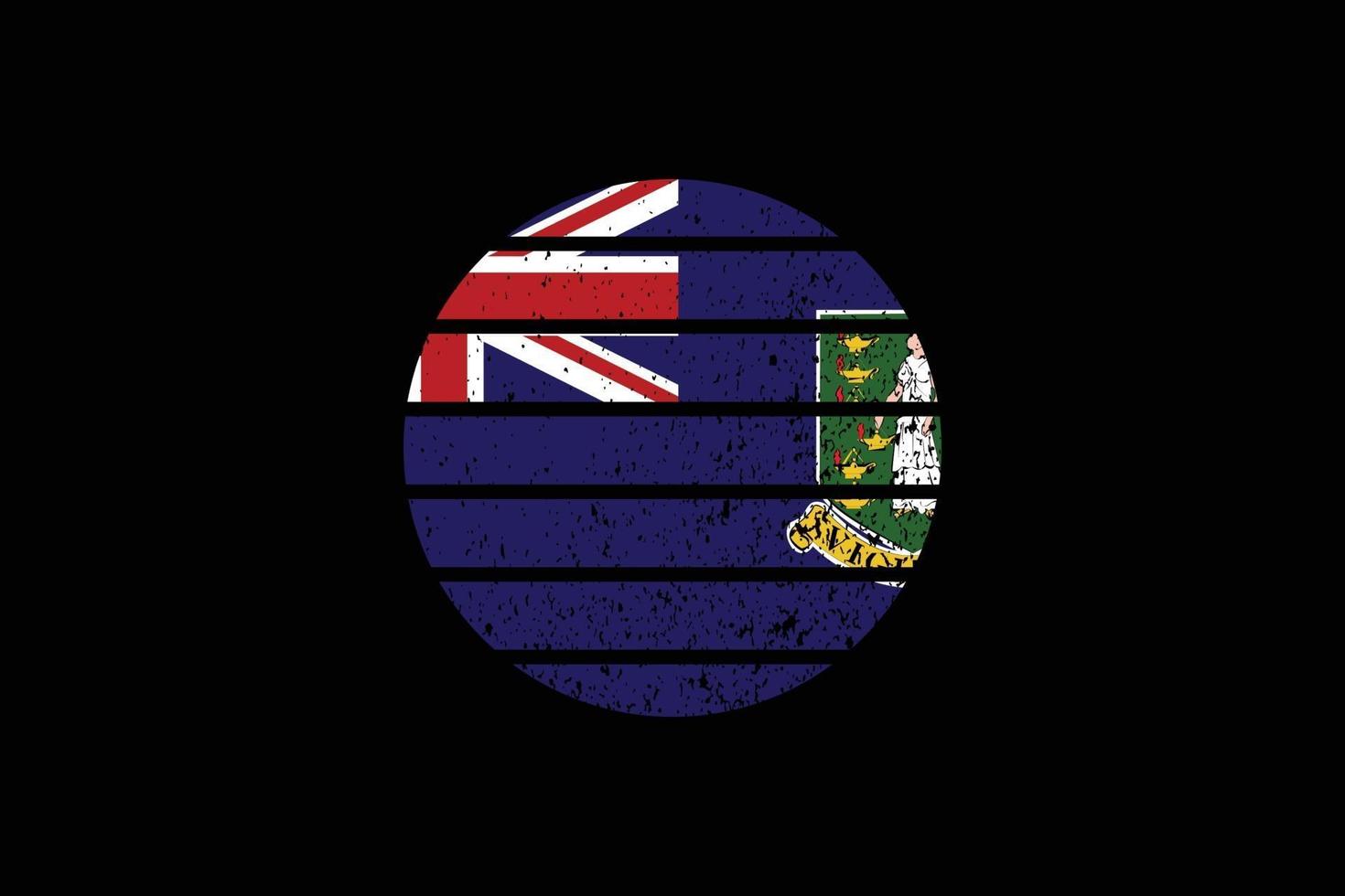 Grunge Style Flag of the Virgin Islands. Vector illustration.