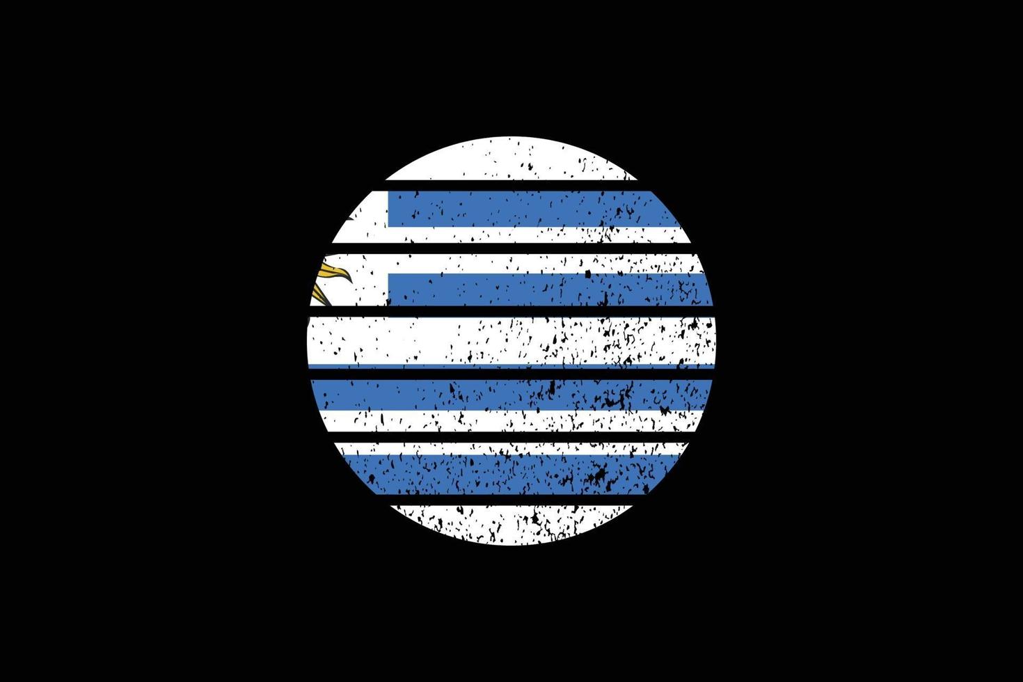 bandera de estilo grunge del uruguay. ilustración vectorial. vector