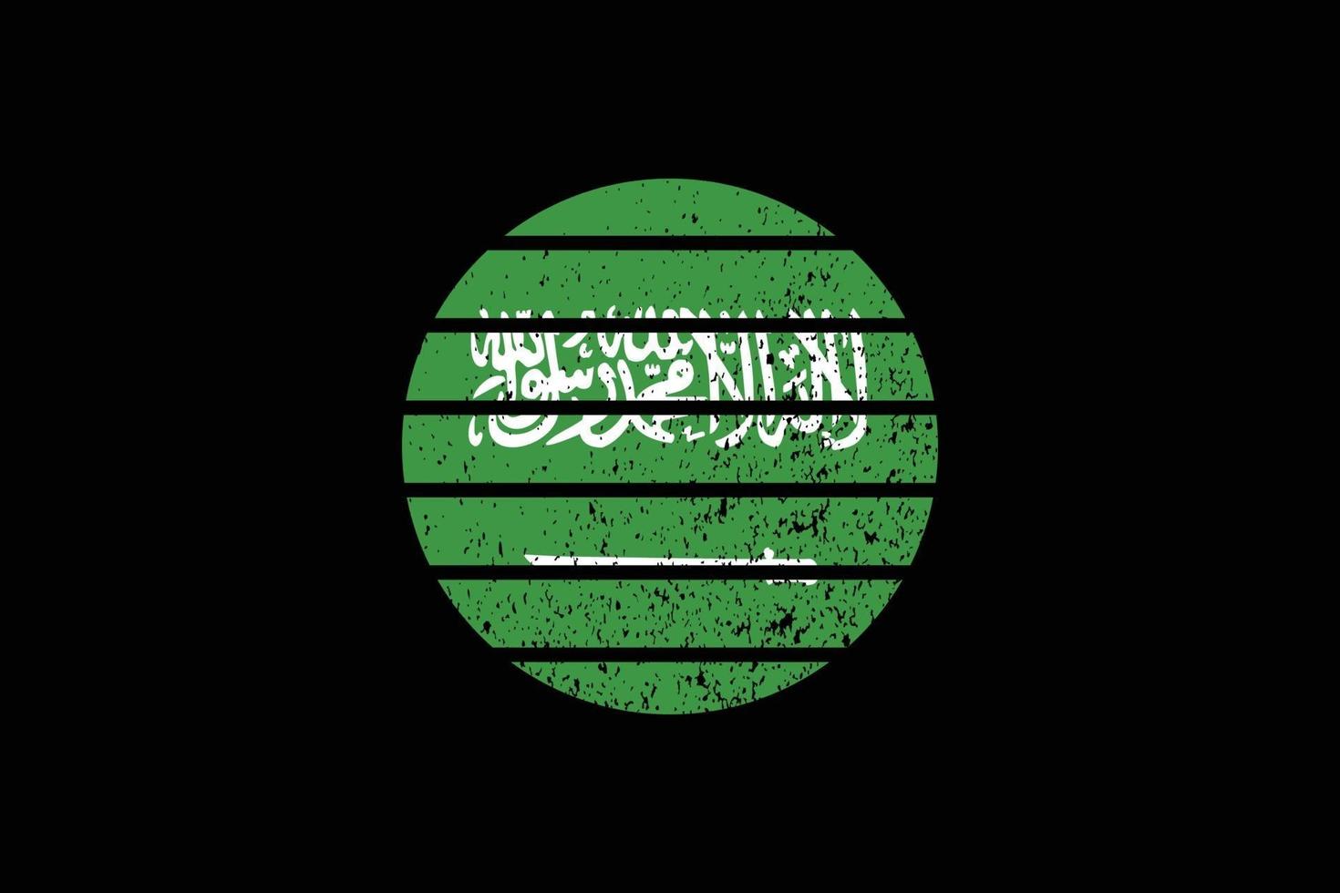 bandera de estilo grunge de la arabia saudita. ilustración vectorial. vector