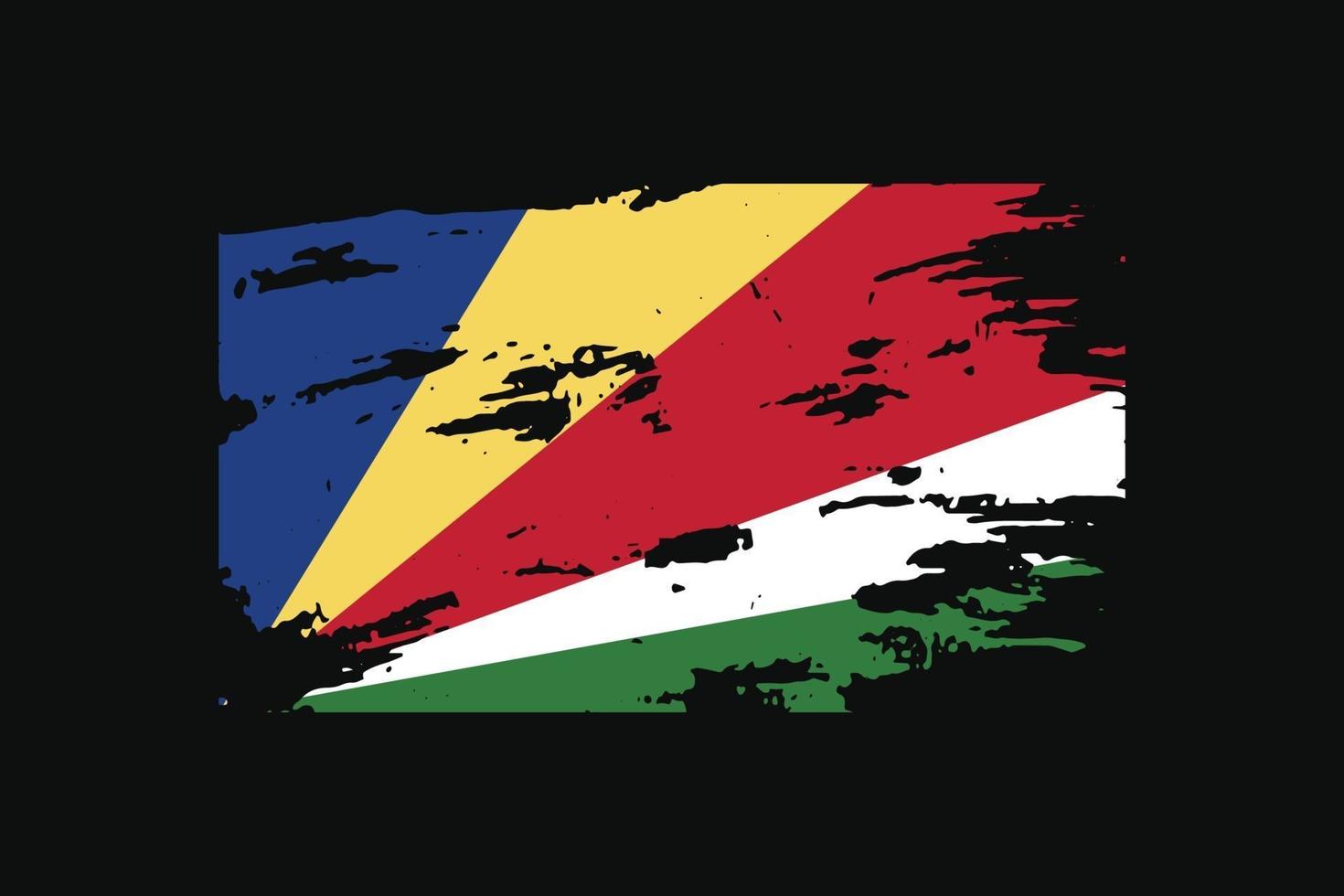 bandera de estilo grunge de las seychelles. ilustración vectorial. vector