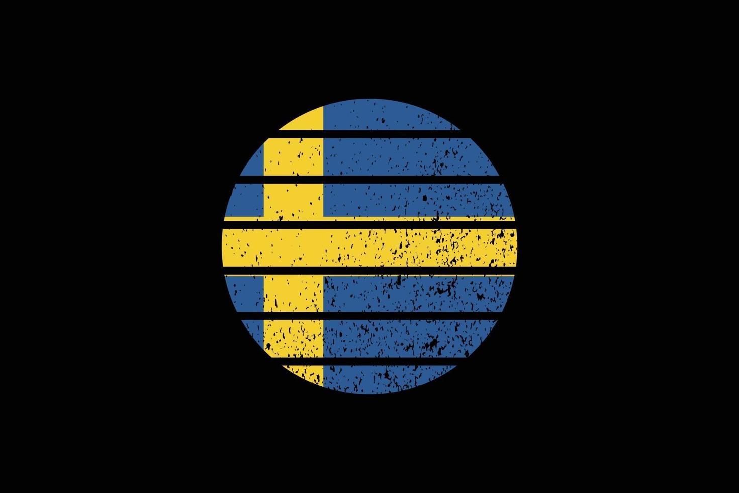Bandera de estilo grunge de Suecia. ilustración vectorial. vector