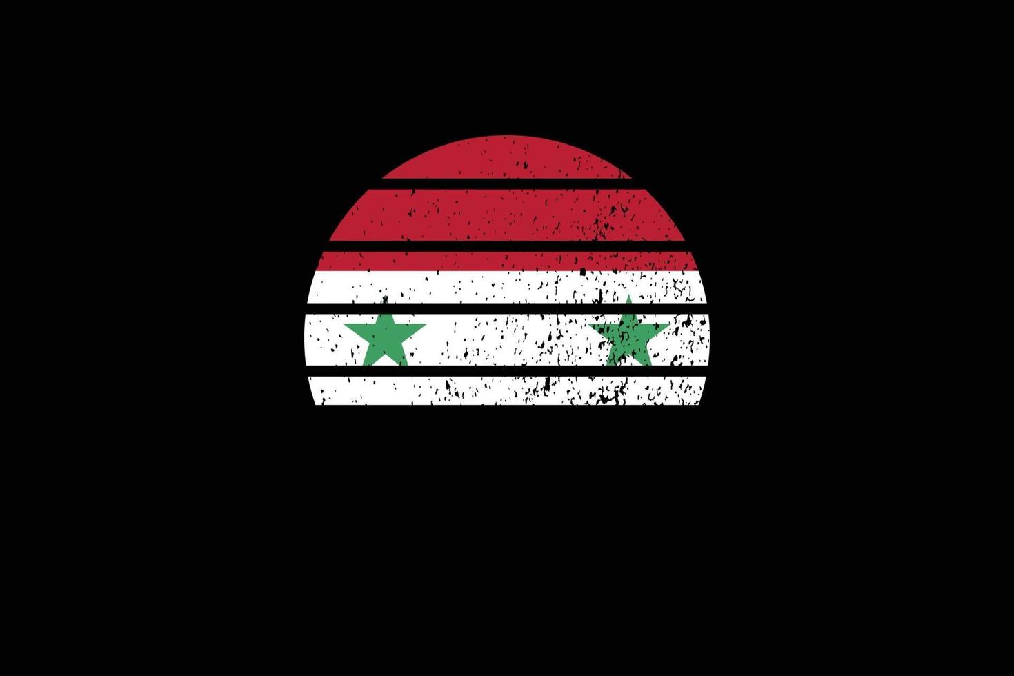 Grunge Style Flag of the Syria. Vector illustration.