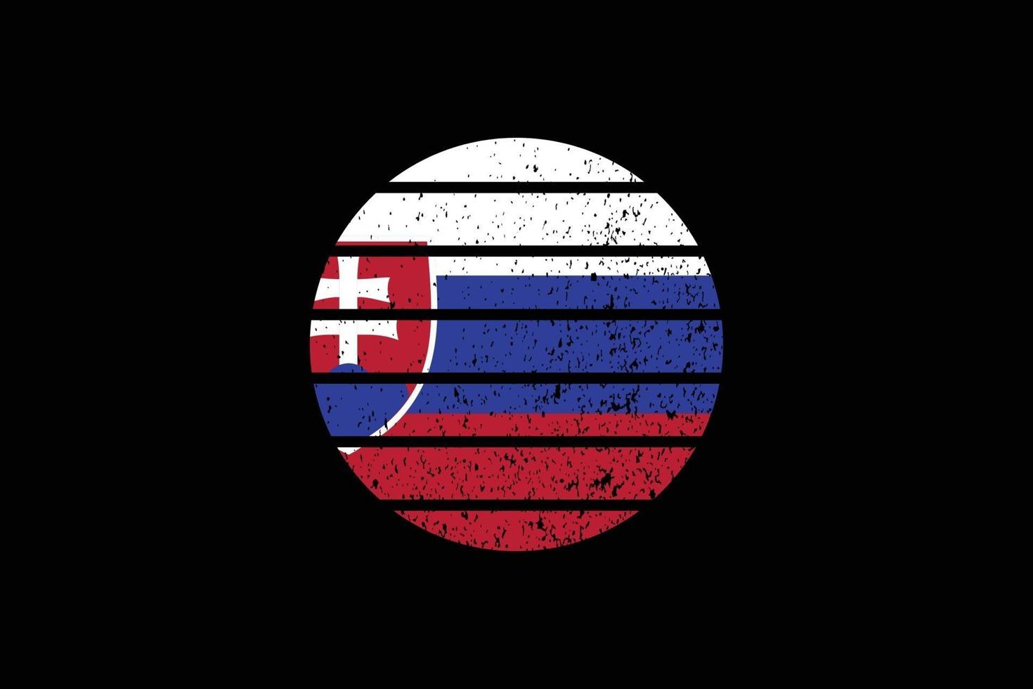 Grunge Style Flag of the Slovakia. Vector illustration.