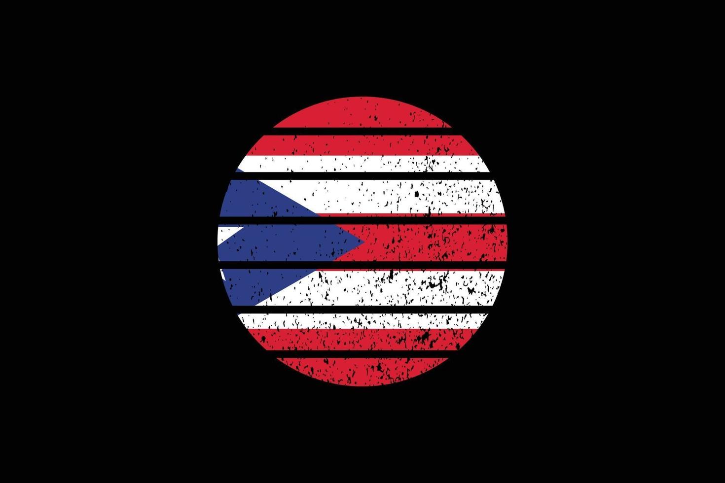 bandera de estilo grunge de puerto rico. ilustración vectorial. vector