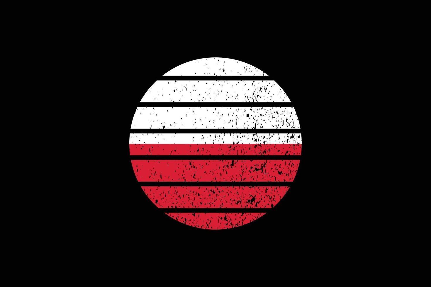 Bandera de estilo grunge de Polonia. ilustración vectorial. vector